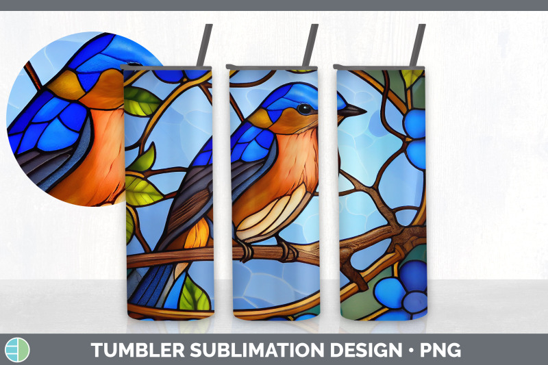 stained-glass-eastern-bluebird-bird-tumbler-sublimation-20-oz-skinny