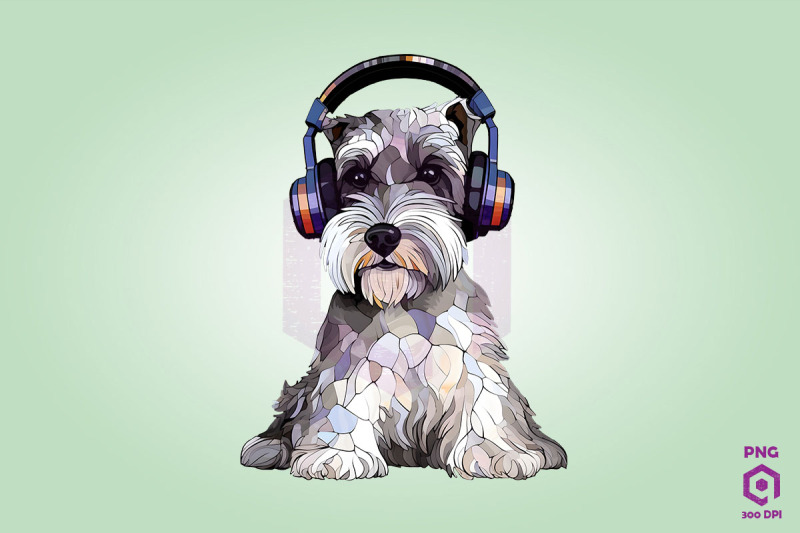 miniature-schnauzer-wearing-headphones