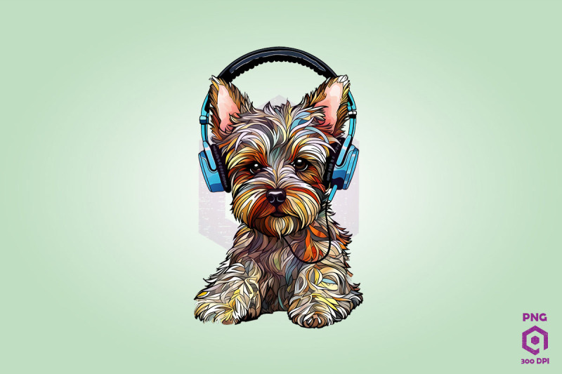 yorkshire-terrier-wearing-headphones