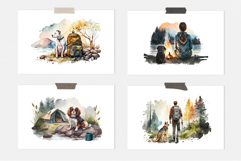 camping-watercolor-collection