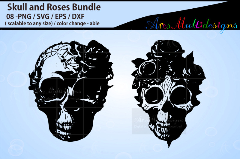 skull-and-roses-svg-bundle