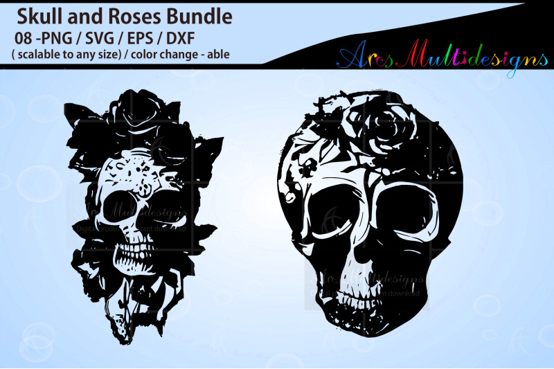 skull-and-roses-svg-bundle