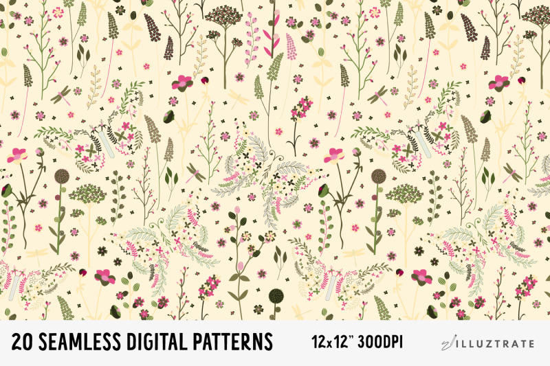 wild-flowers-seamless-patterns-spring-digital-paper