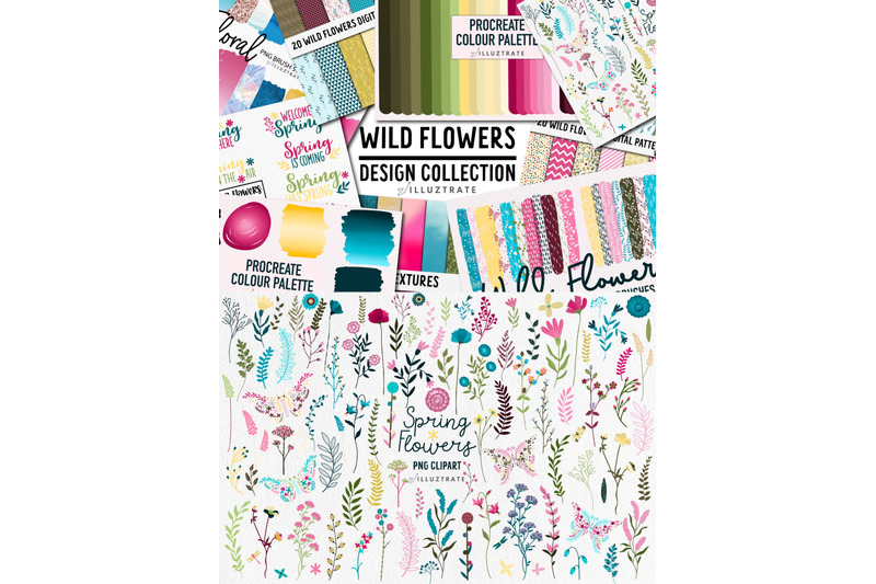 wild-flowers-design-collection-clipart-amp-digital-paper
