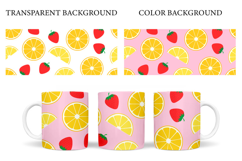 lemon-mug-wrap-strawberry-mug-sublimation-fruits-mug-wrap