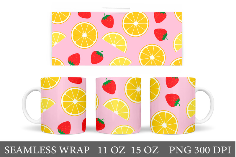 lemon-mug-wrap-strawberry-mug-sublimation-fruits-mug-wrap