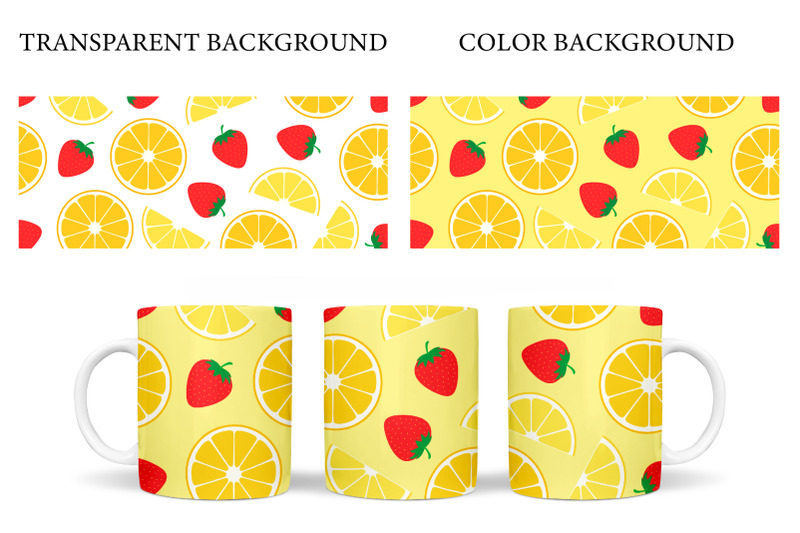 fruits-mug-wrap-lemon-mug-wrap-strawberry-mug-sublimation