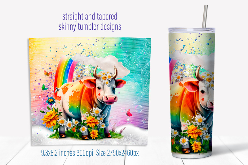 cow-tumbler-sublimation-png-rainbow-tumbler-wrap-design