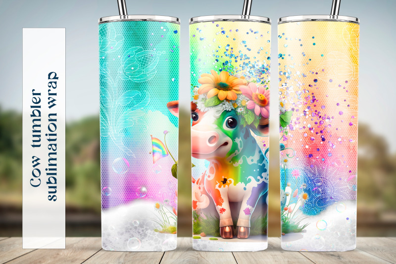 cow-tumbler-sublimation-png-rainbow-tumbler-wrap-design