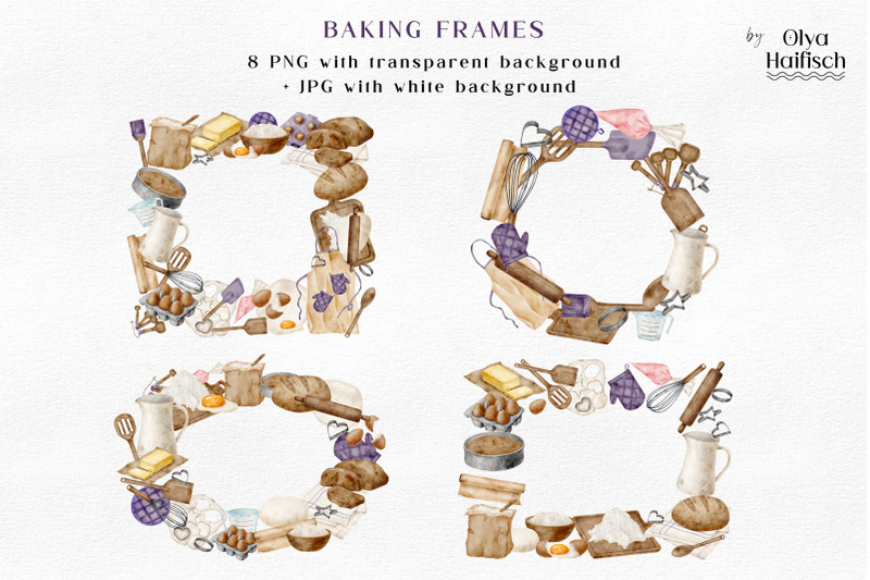 watercolor-baking-frames-set-cooking-clipart-bakery-logo-png