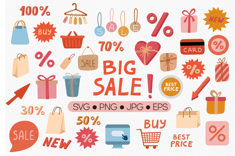 shopping-flat-vector-collection