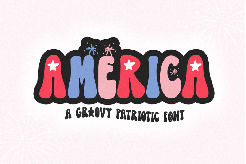 america-retro-patriotic-font