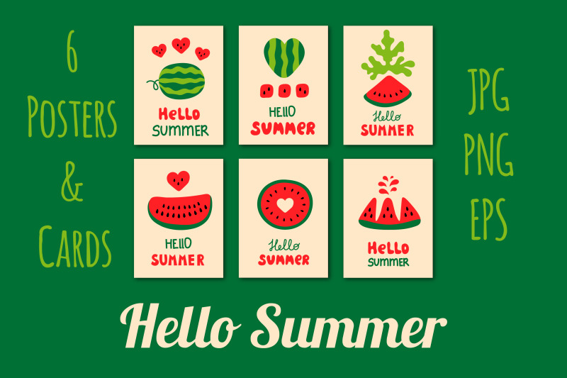 hello-summer-greeting-cards-amp-posters