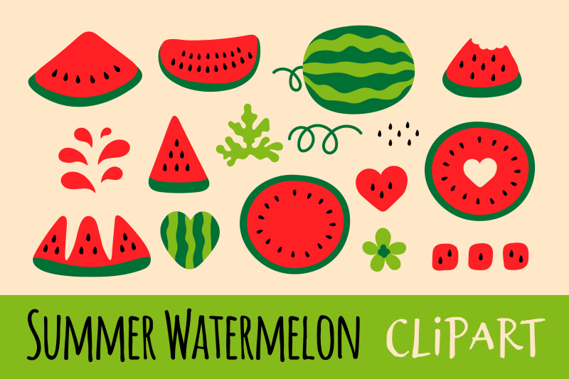 summer-watermelon-elements-clipart