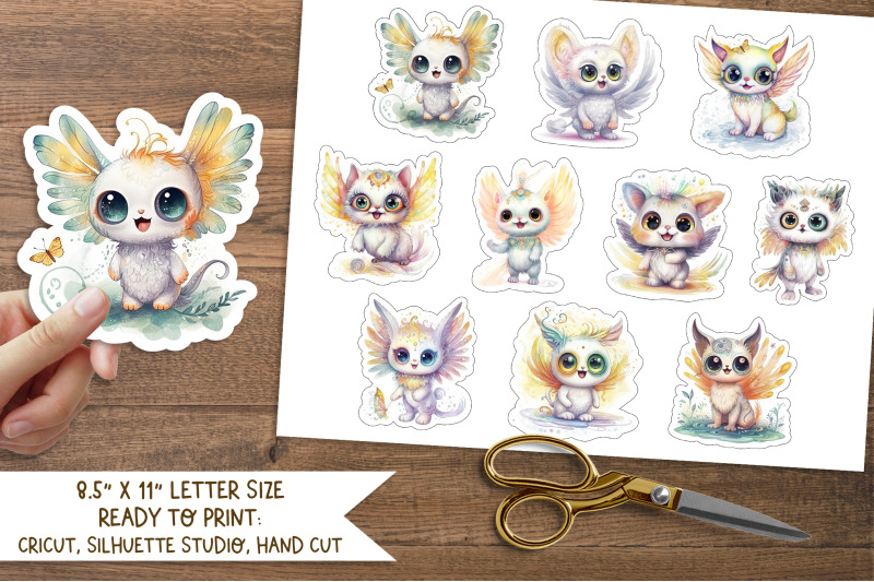 cute-mythical-creatures-stickers-kawaii-fantasy-characters
