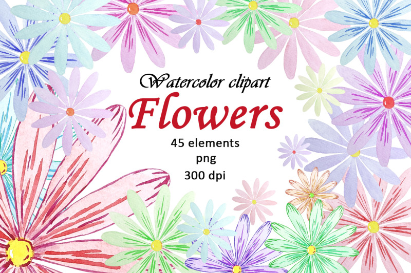 watercolor-flowers-summer-clipart-png