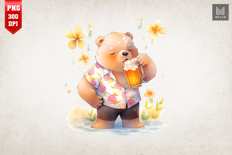 cute-bear-drinking-summertime-bundle