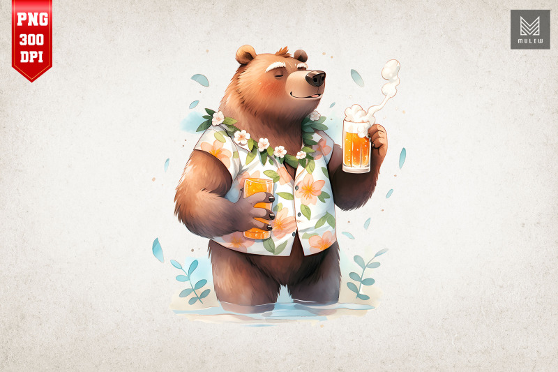 cute-bear-drinking-summertime-bundle