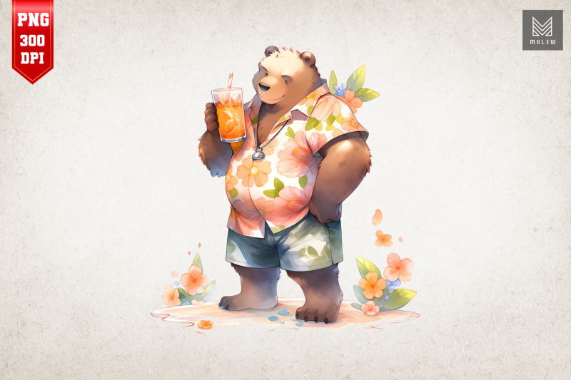 cute-bear-drinking-summertime-bundle