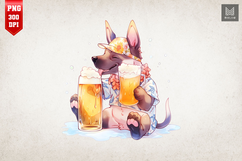 cute-dog-drinking-summertime-bundle