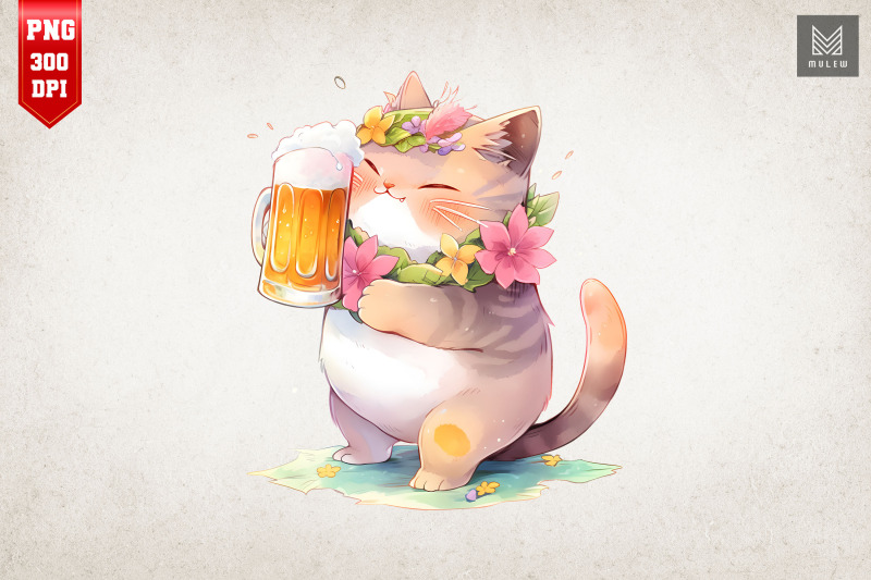 cute-cat-drinking-summertime-bundle