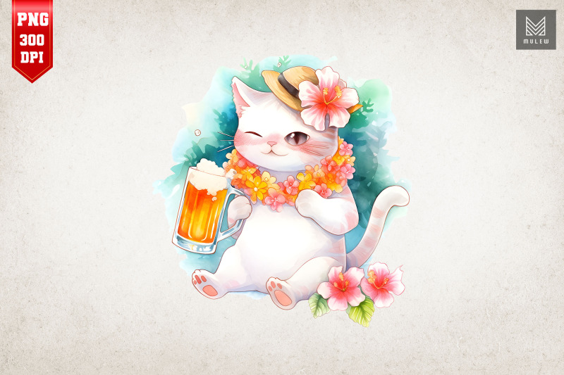 cute-cat-drinking-summertime-bundle