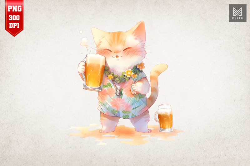 cute-cat-drinking-summertime-bundle