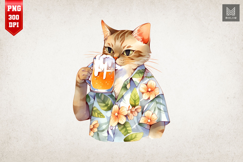 cute-cat-drinking-summertime-bundle