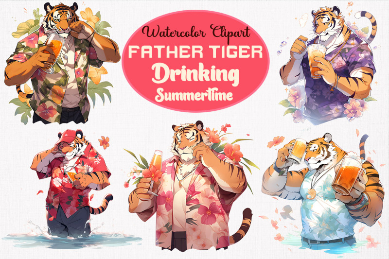 father-tiger-drinking-summertime-bundle