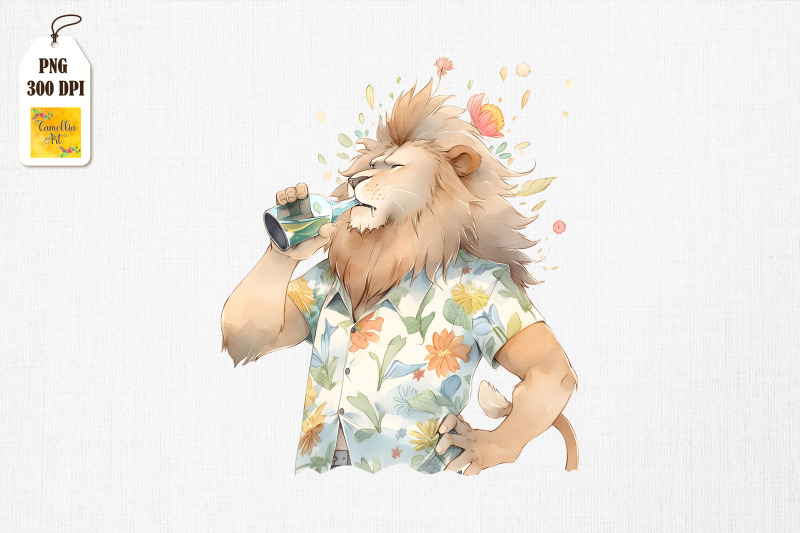 father-lion-drinking-summertime-bundle