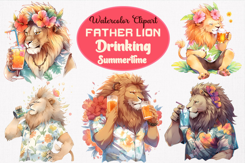 father-lion-drinking-summertime-bundle