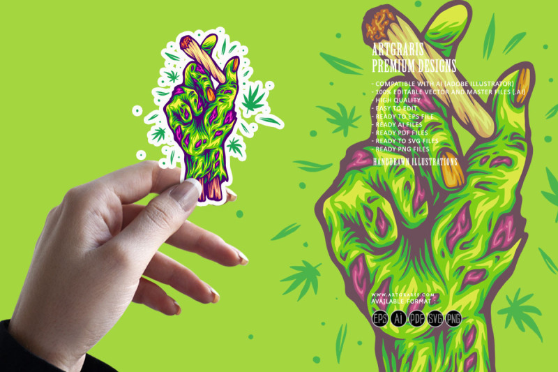 monster-hand-holding-marijuana-blunt-creepy-illustrations