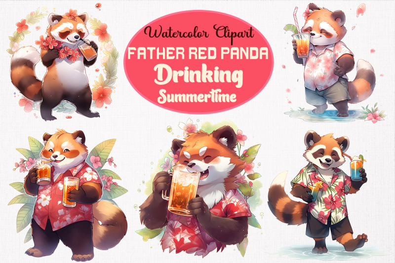 dad-red-panda-drinking-summertime-bundle