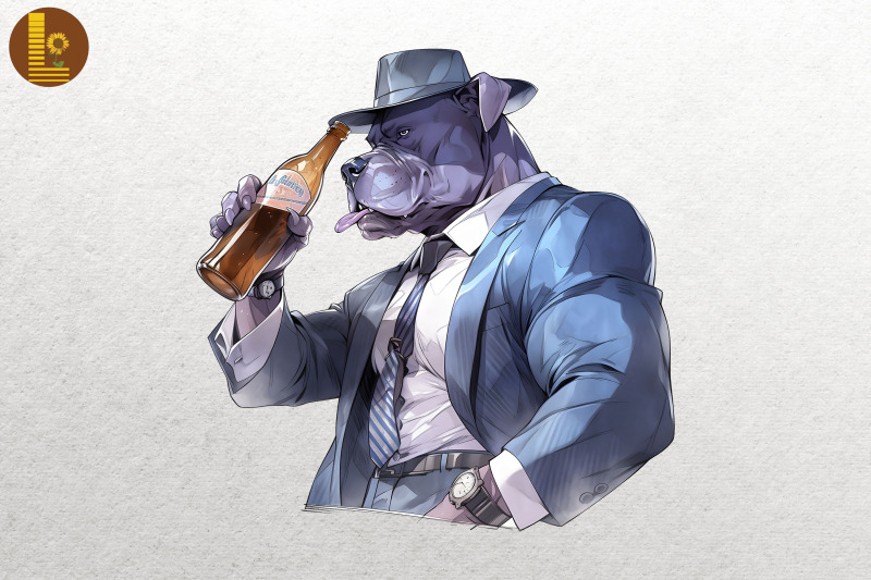 gangster-father-dog-drinking-watercolor-bundle