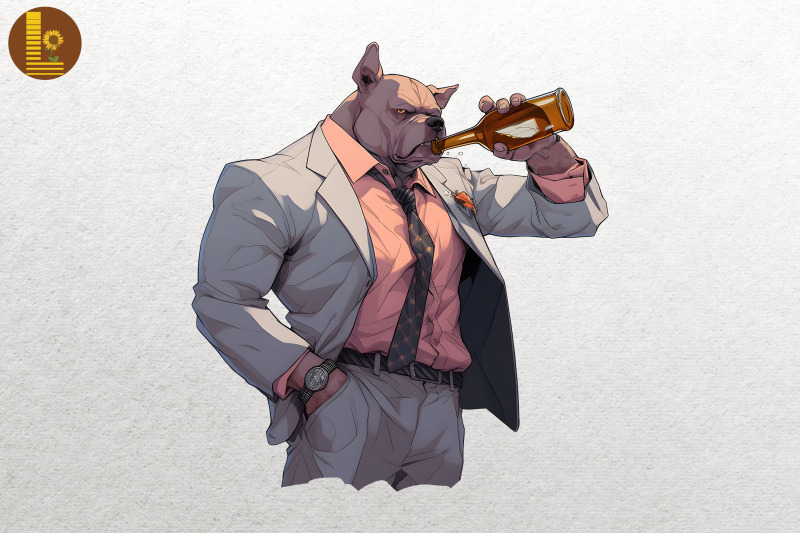 gangster-father-dog-drinking-watercolor-bundle