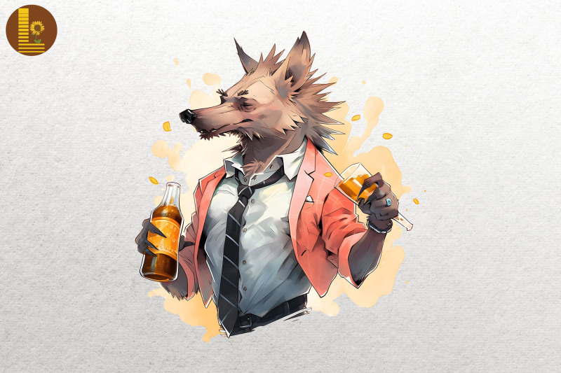 gangster-father-hyena-drinking-bundle