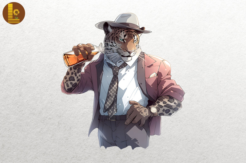 gangster-father-leopard-drinking-bundle