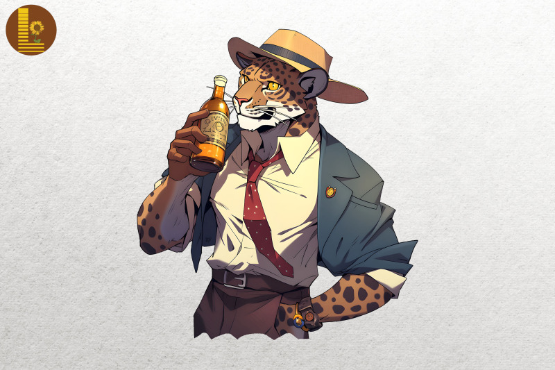 gangster-father-leopard-drinking-bundle