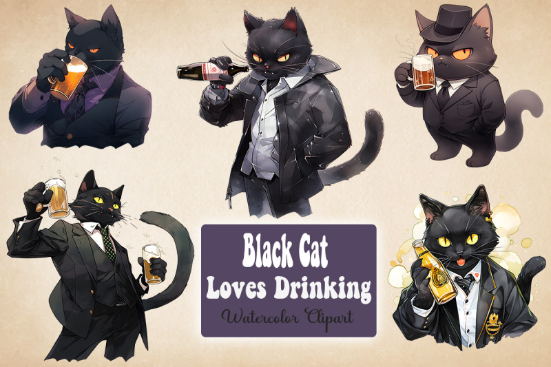 gangster-dad-black-cat-drinking-bundle