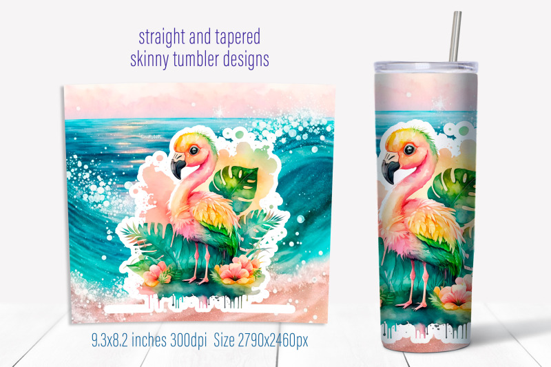 summer-tumbler-sublimation-png-flamingo-tumbler-wrap-design