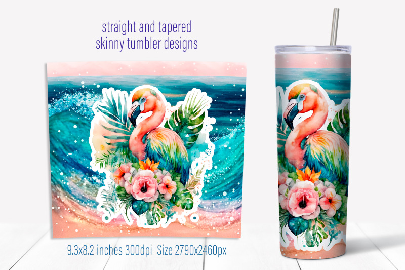 summer-tumbler-sublimation-png-flamingo-tumbler-wrap-design