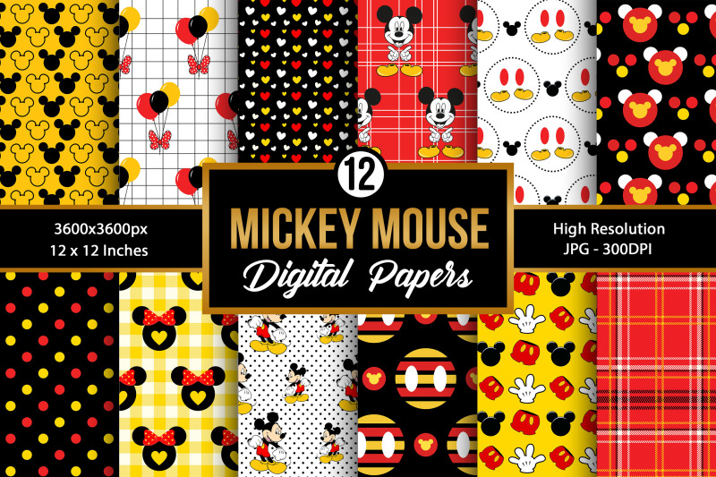 cute-mickey-mouse-pattern-digital-papers