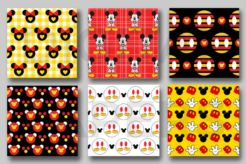 cute-mickey-mouse-pattern-digital-papers