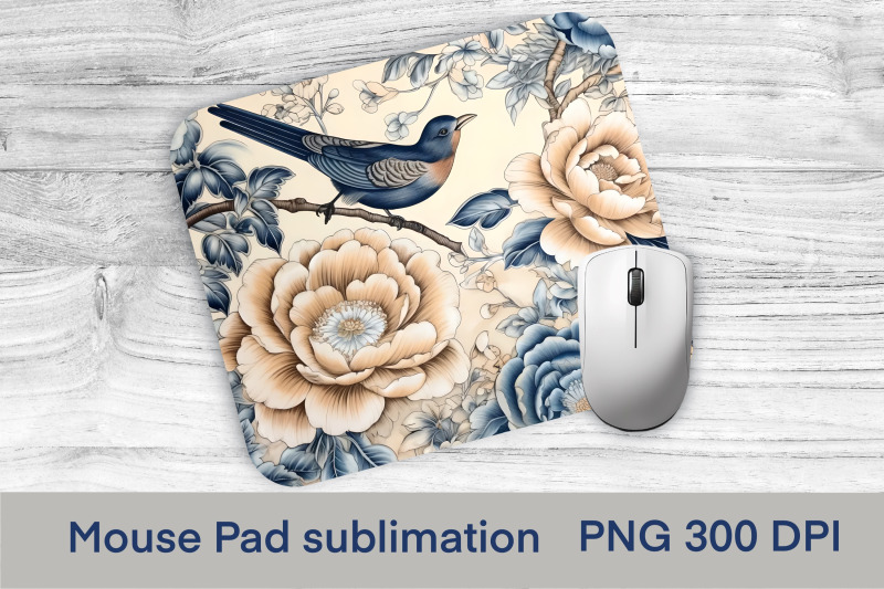 mouse-pad-sublimation-flower-and-bird-sublimation