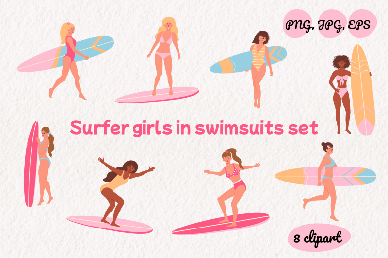 surfer-girls-in-swimsuits-set