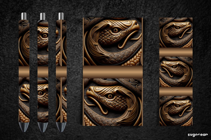 tooled-leather-dragon-pen-wraps-sublimation-bundle