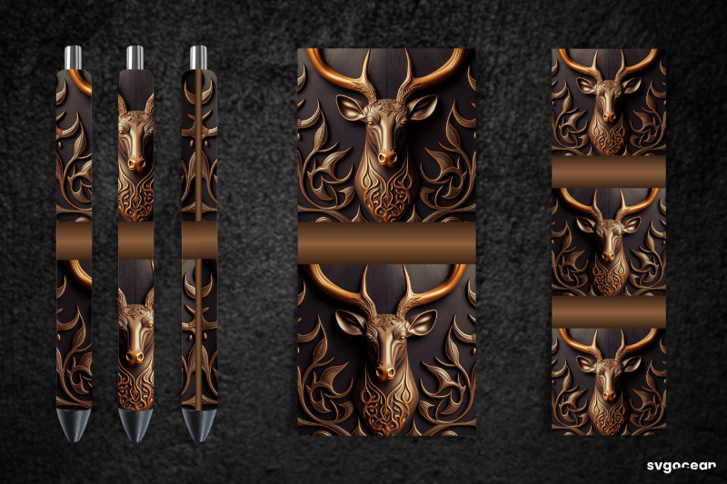 tooled-leather-deer-pen-wraps-sublimation-bundle