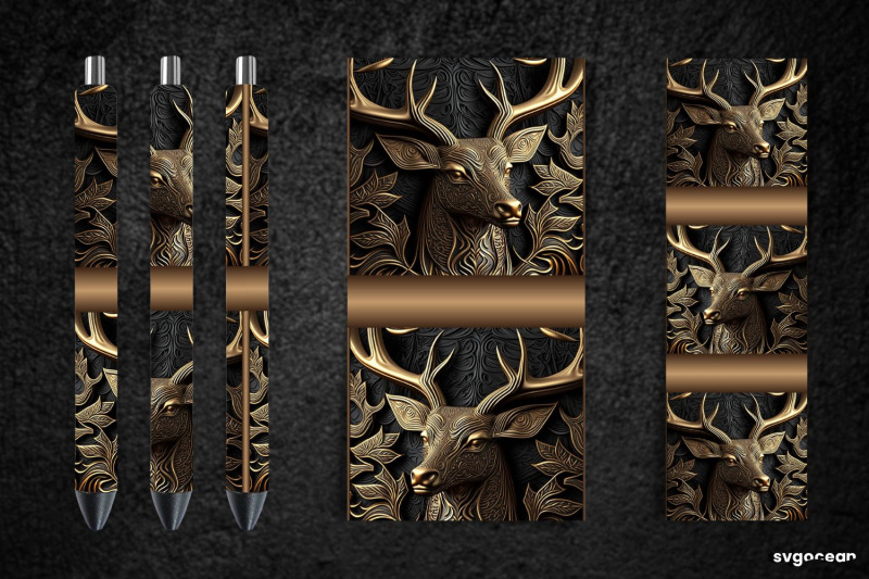 tooled-leather-deer-pen-wraps-sublimation-bundle