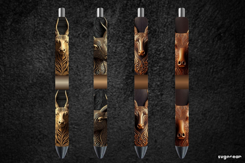 tooled-leather-deer-pen-wraps-sublimation-bundle