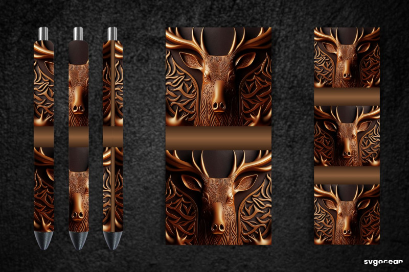 tooled-leather-deer-pen-wraps-sublimation-bundle